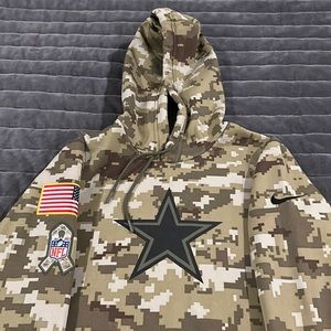 Boy's Nike Camo Dallas Cowboys Salute Pullover Hoodie